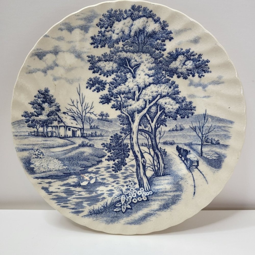 Vintage Nasco Blue River Saucer - Made in Japan Collectible Decor‎ Collector